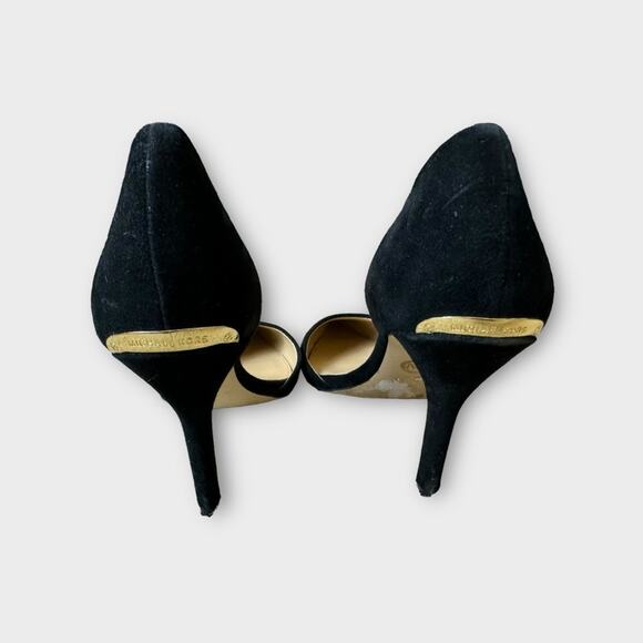 Michael Kors Black Pointy Suede Heel Pumps Size 6.5 - Picture 5 of 8